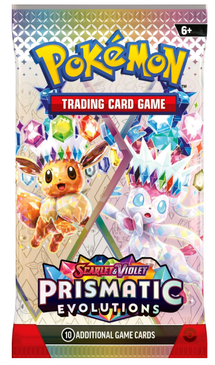 Pokemon Scarlet & Violet Prismatic Evolutions Single Booster Pack (10 Cards)