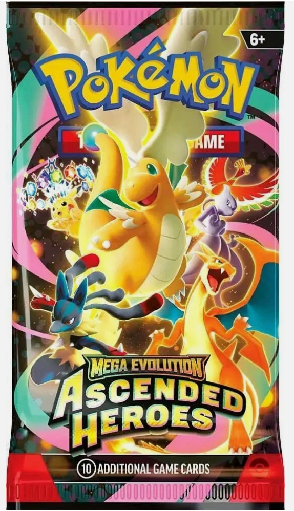 Pokemon Ascended Heroes Single Booster Pack (10 Cards)