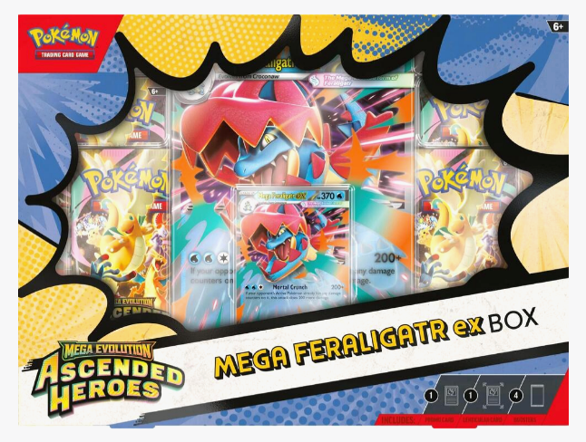 Pokemon Ascended Heroes Mega Feraligatr ex Box