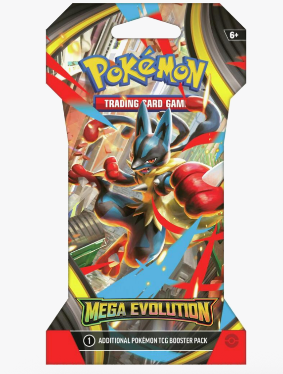 Pokemon Mega Evolution Sleeved Booster Pack (10 Game Cards)