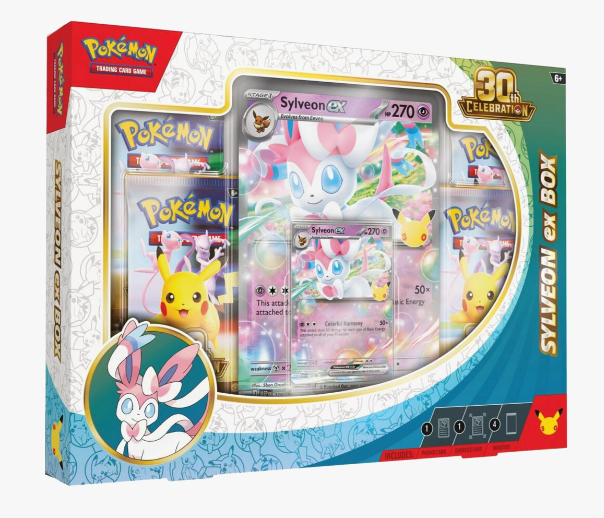 Pokémon 30th Celebration Sylveon ex Box