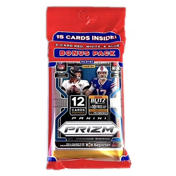 2021 Panini Prizm NFL Football Cello Bonus Fat Pack