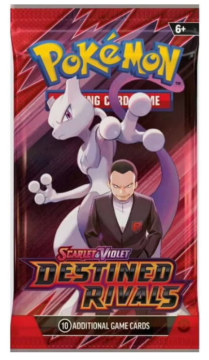 Pokémon Destined Rivals Single Booster Pack (10 Game Cards)