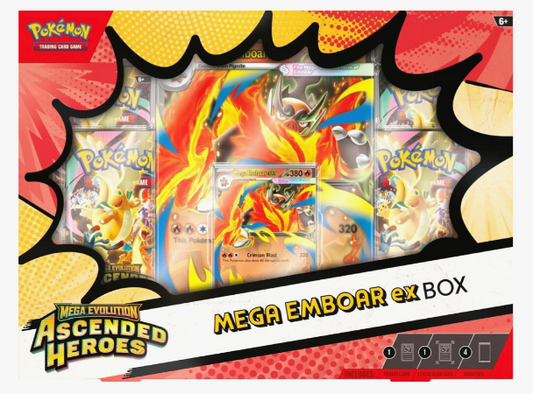 Pokemon Ascended Heroes Mega Emboar ex Box