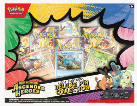 Pokemon Ascended Heroes First Partners Deluxe Pin Collection