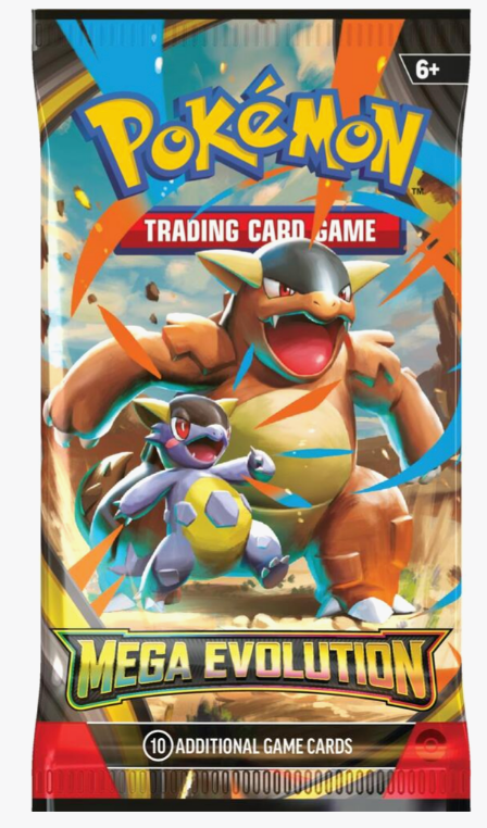 Pokémon Mega Evolution Single Booster Pack (10 Game Cards)