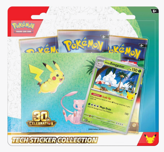 Pokémon 30th Celebration Tech Sticker Collection (Alolan Exeggutor)