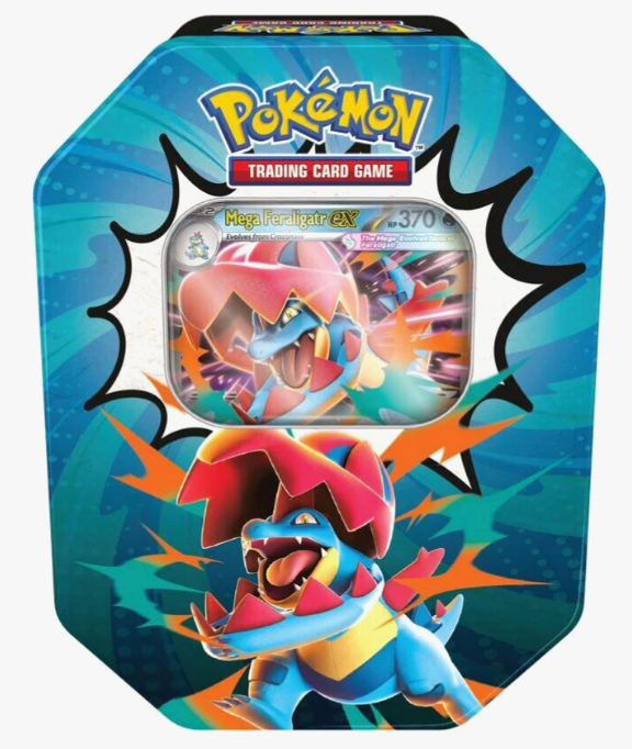 Pokémon Ascended Heroes Tin [Mega Feraligatr ex]
