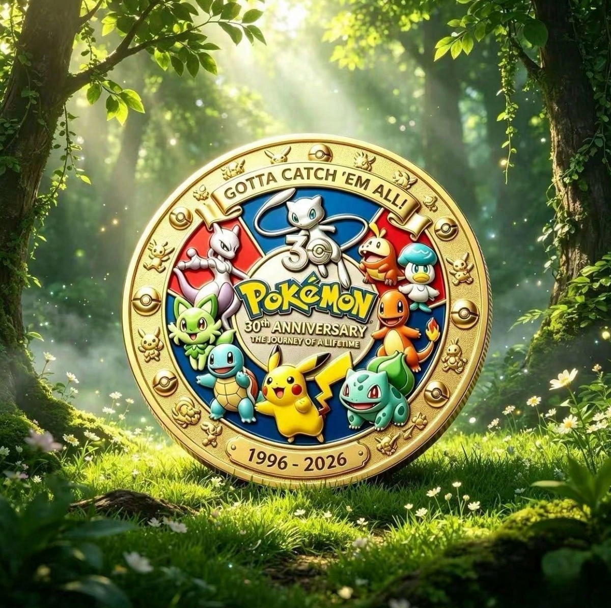 Metal Collectible Coin Pokémon 30th Celebration